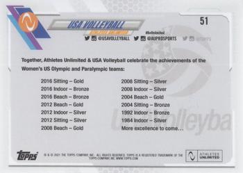 2021 Topps On-Demand Set #2 - Athletes Unlimited Volleyball #51 USA Volleyball Back